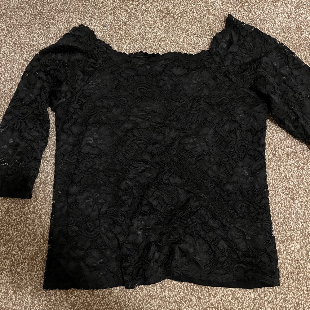 Lace off the shoulder top